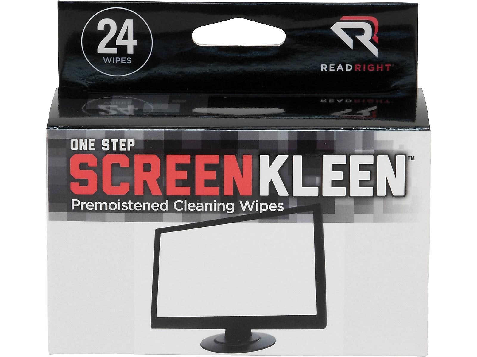 Read Right One Step Screen Kleen Wipes/Cloths, 24/Box (RR1209)