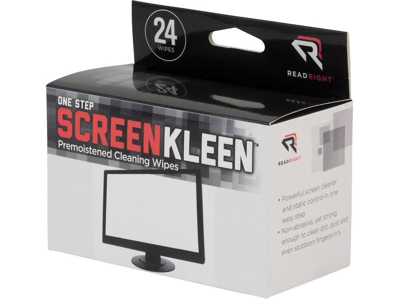 Read Right One Step Screen Kleen Wipes/Cloths, 24/Box (RR1209)