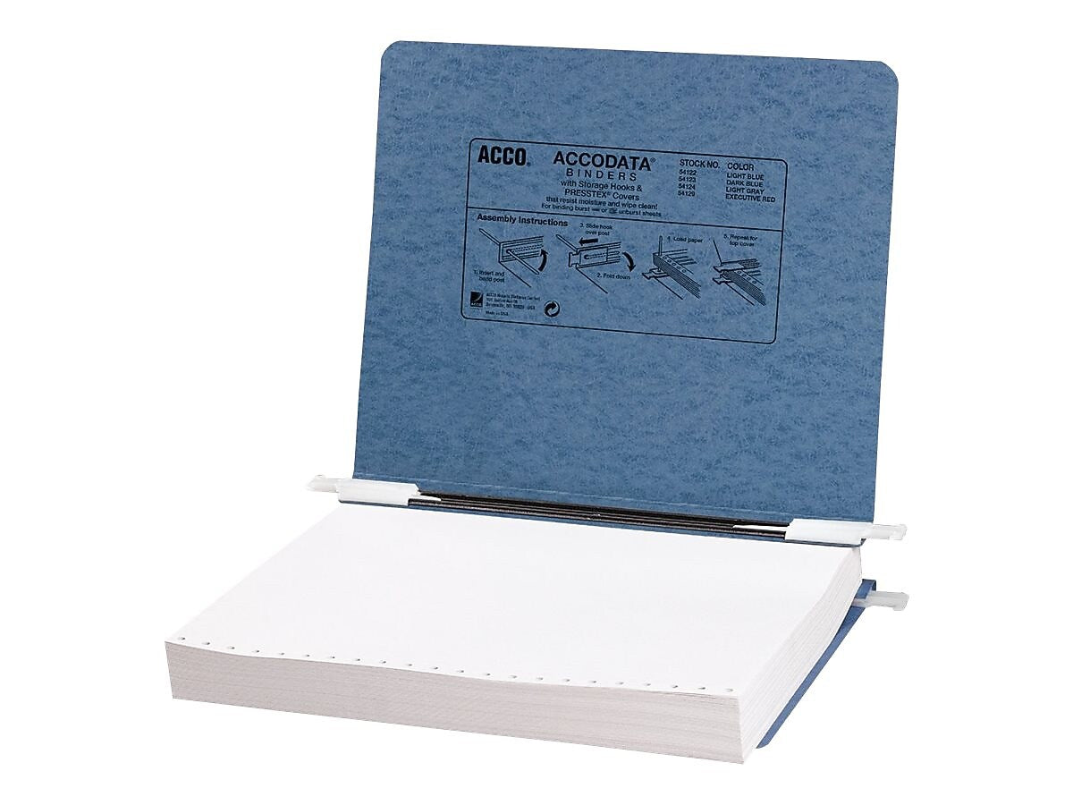 ACCO Presstex 6" Ringless Hanging Binder, Light Blue (54122)
