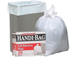 Berry Global Handi-Bag 13 Gallon Trash Bag, 23.75" x 28", Low Density, 0.6 mil, White, 100 Bags/Box (HAB6FK100)