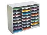Fellowes 24-Compartment Literature Organizers, 29" x 23.44", Dove Gray (25041)