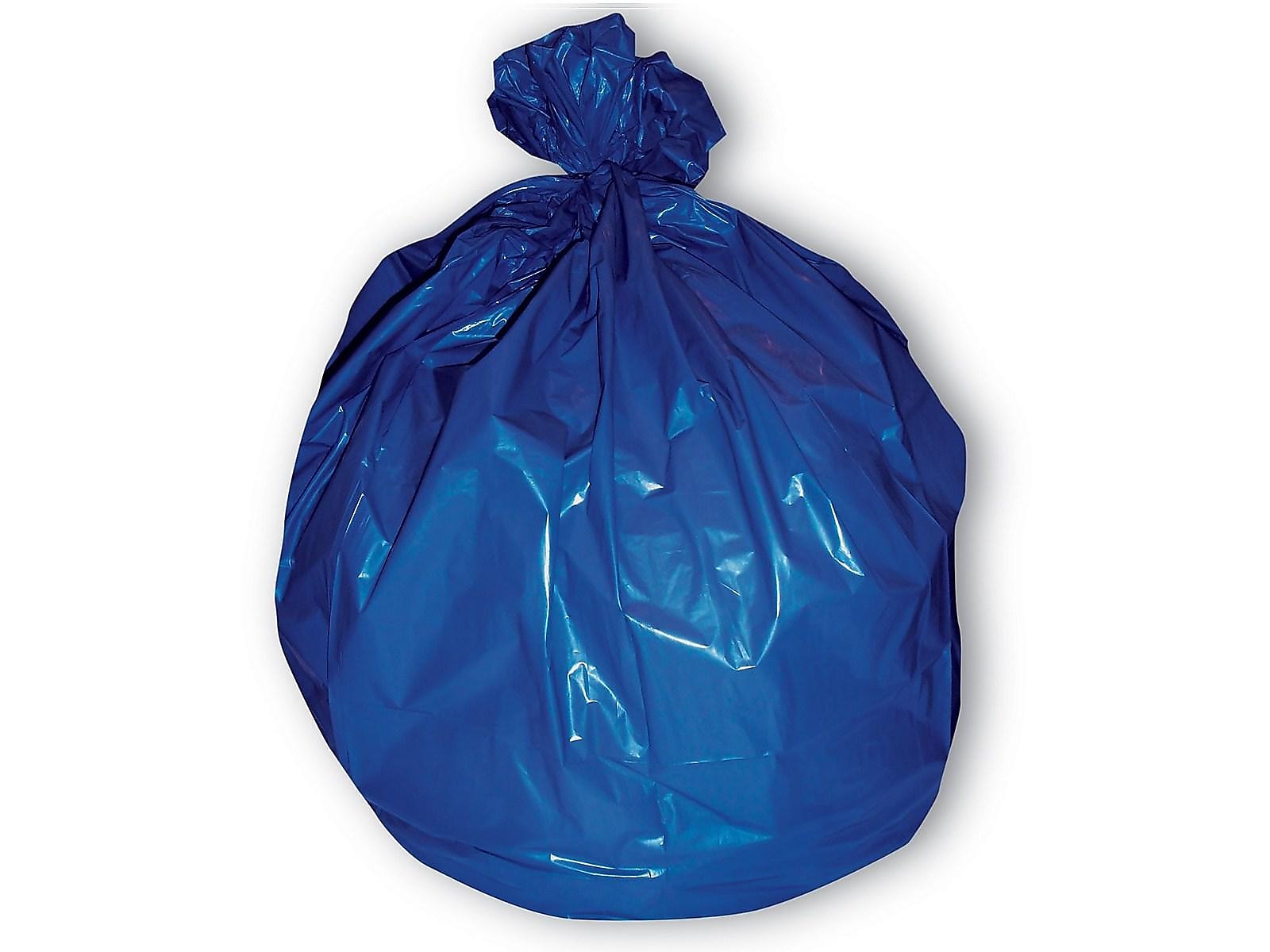 Heritage 45 Gallon Recycling Bag, LowDensity, 1.3 Mil, Blue, 100 Bags/Box (H8046PX)