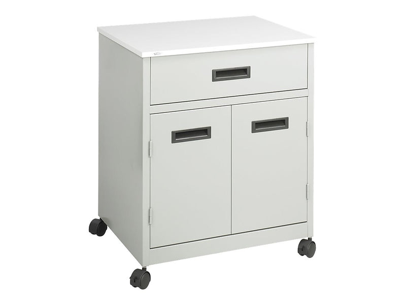 Safco Metal Mobile Machine Stand with Lockable Wheels, Gray (1870GR)