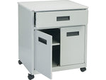 Safco Metal Mobile Machine Stand with Lockable Wheels, Gray (1870GR)