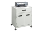 Safco Metal Mobile Machine Stand with Lockable Wheels, Gray (1870GR)
