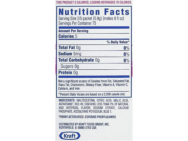 Crystal Light On-The-Go Sugar-Free Raspberry Ice Powder Drink Mix, 0.08 oz., 30 Packets/Box (GEN00798)