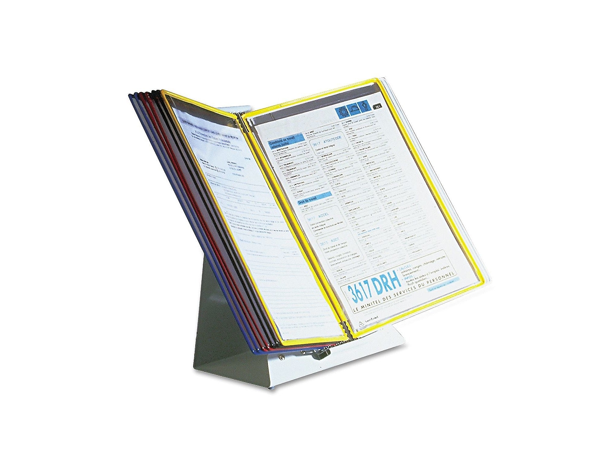 Tarifold Document Holder, 8.5" x 11", Table Top, Multicolored, PVC (TFID291)