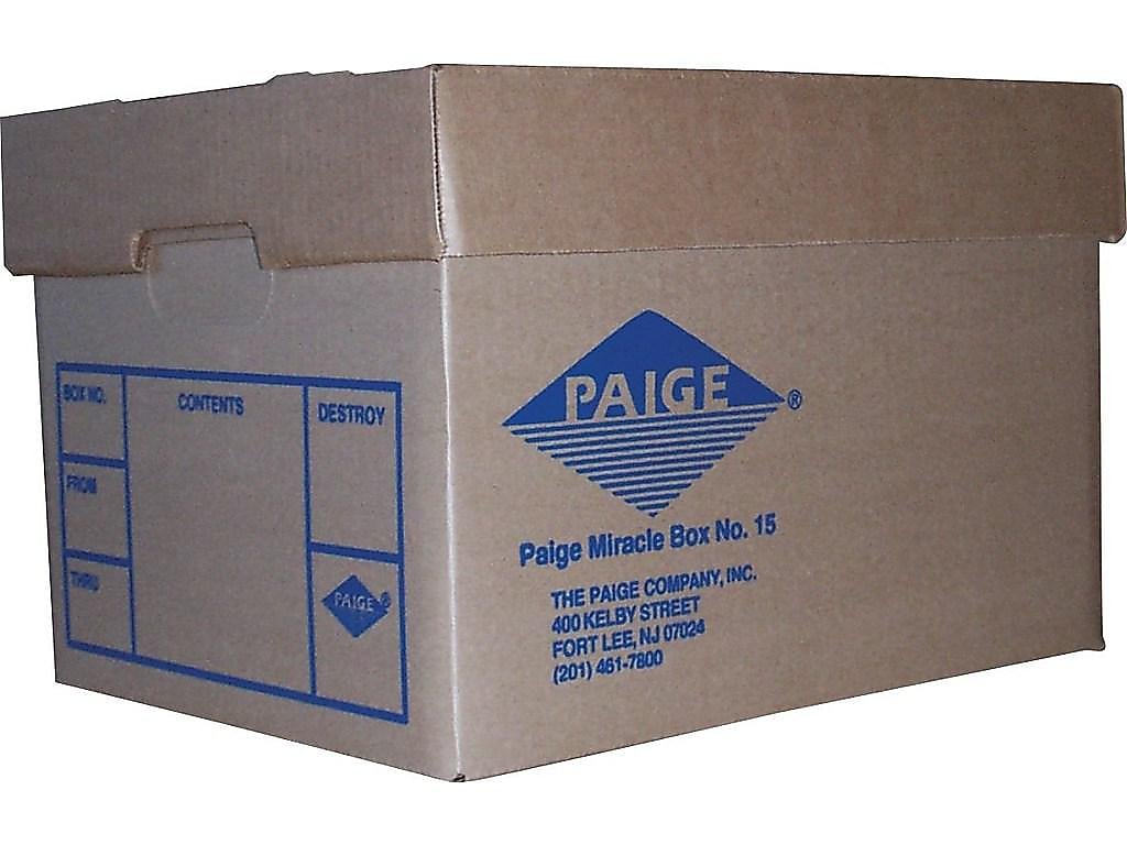 Paige Miracle Corrugated Box, Letter/Legal Size, Brown (MB-15)
