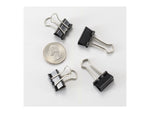 Officemate OIC Small Binder Clips, 0.37" Capacity, Black, 12 Clips/Box (OIC99020)