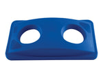 Rubbermaid Slim Jim Polypropylene Bottles and Cans Lid, 23 Gal., Blue (FG269288BLUE)