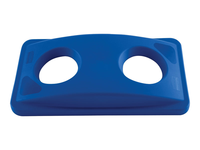 Rubbermaid Slim Jim Polypropylene Bottles and Cans Lid, 23 Gal., Blue (FG269288BLUE)