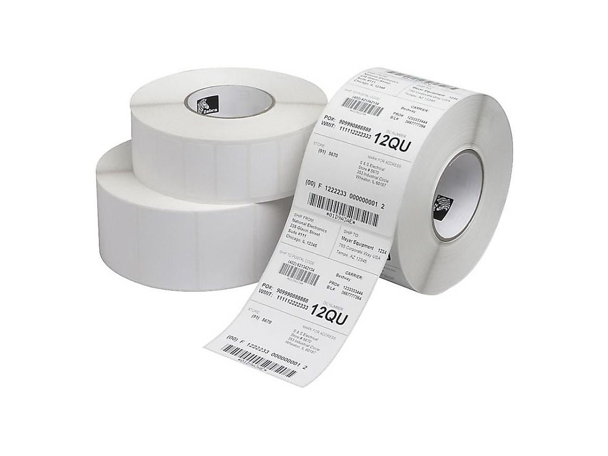Zebra Z-Select 4000D Label Printer Labels, 2.25" X 1.25", Bright White, 260 Labels/Roll PK12 (800322-125)