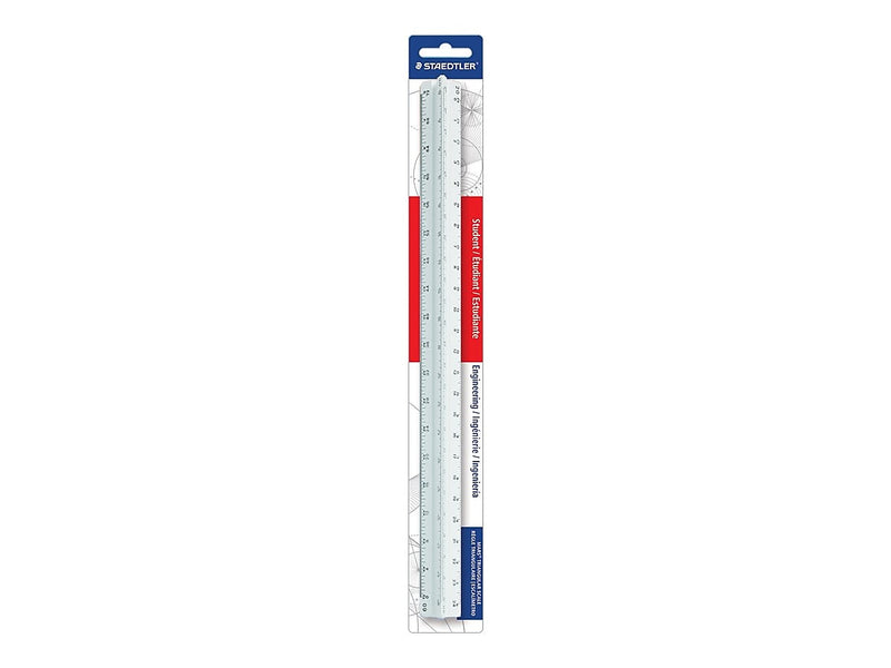 Staedtler Mars Student 12"L Engineer Triangular Scale (987 19-34BK)