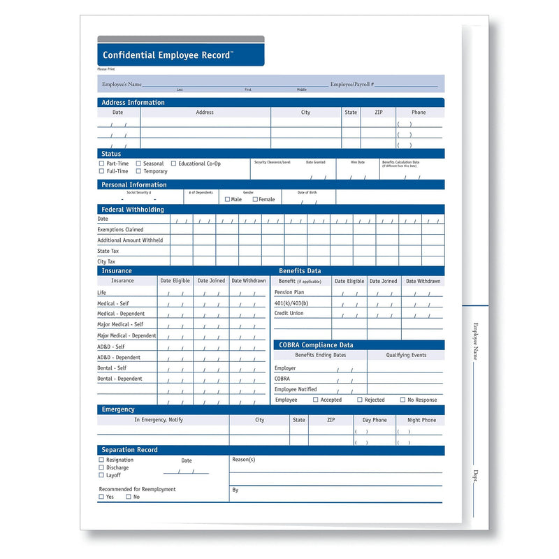 ComplyRight™ Confidential Employee Records Folder, Expanded, Pack of 25 (A0175)