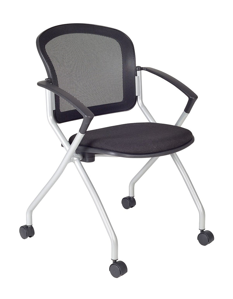 Regency Cadence Mesh Nesting Chair, Black, 12/Pk (2309BK12PK)