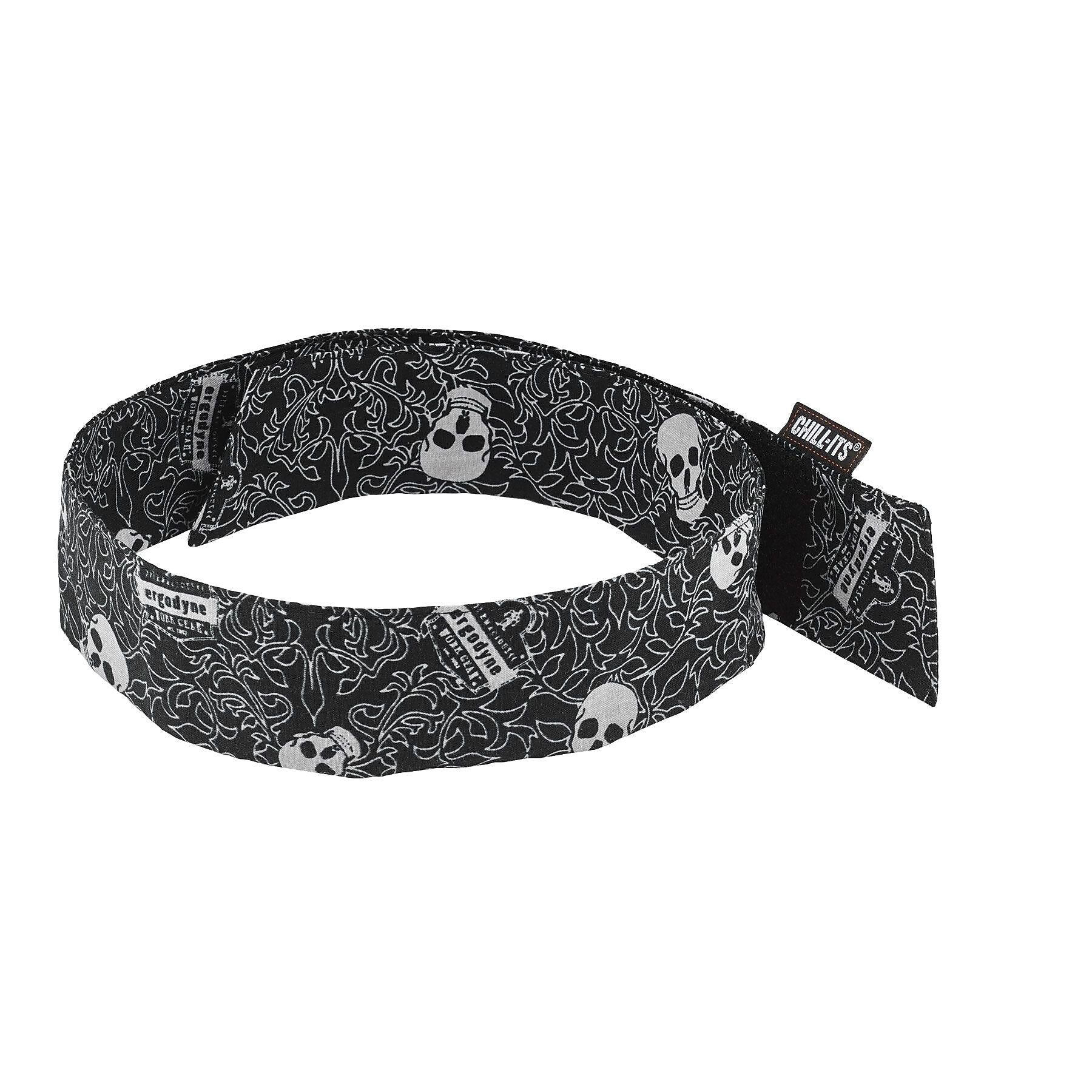 Ergodyne Chill-Its 6705 Cooling Bandana, Skulls, One Size (12349)