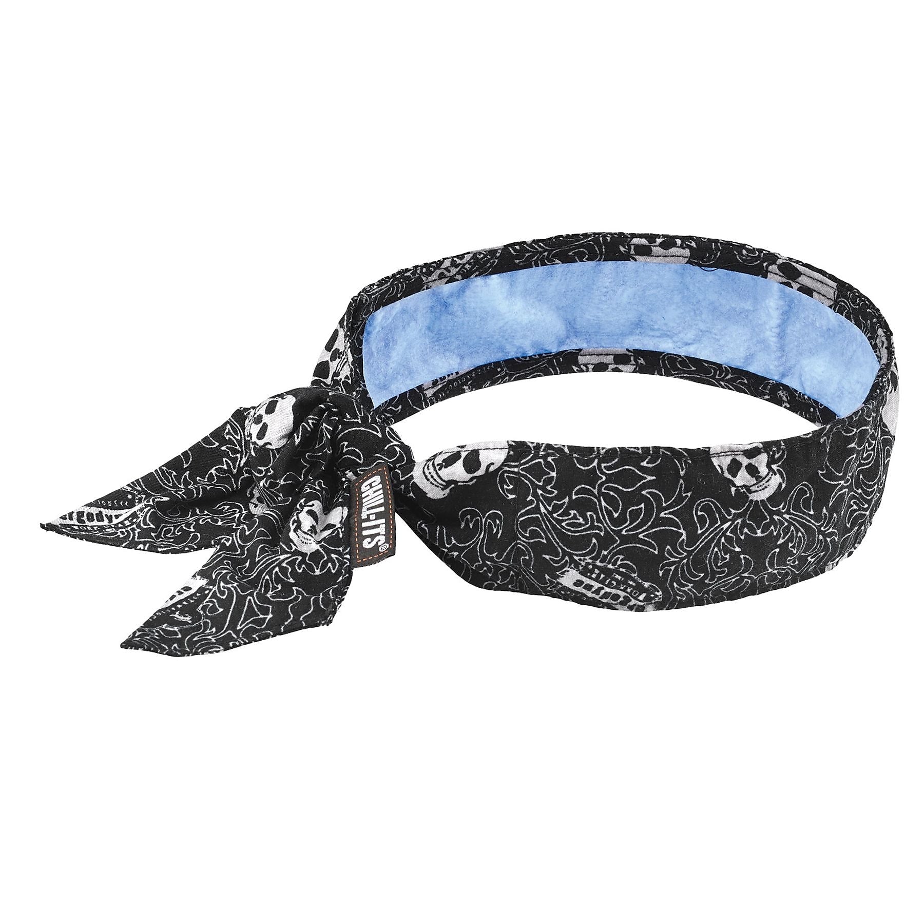 Ergodyne Chill-Its 6700CT Evaporative Cooling Bandana w/CT - Tie, Skulls (12569)