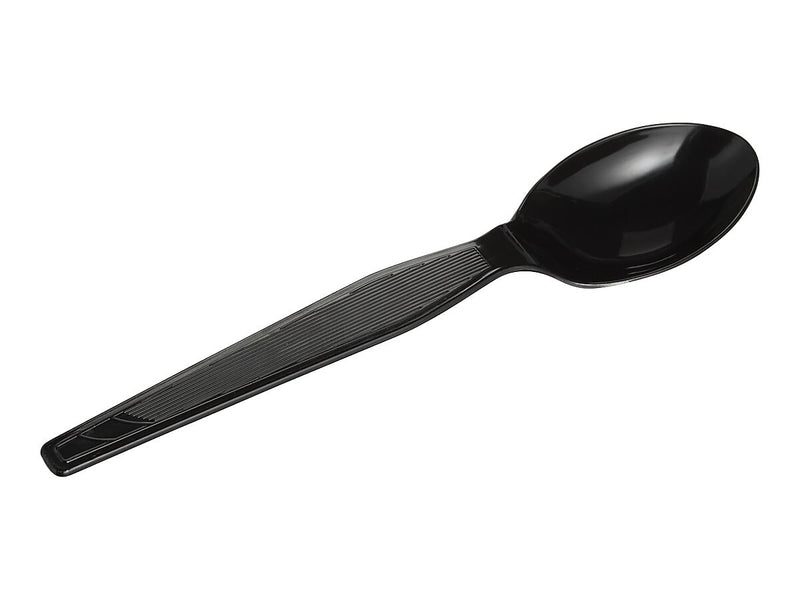 Dixie Plastic Teaspoon, Heavy-Weight, Black, 1000/Carton (TH517)