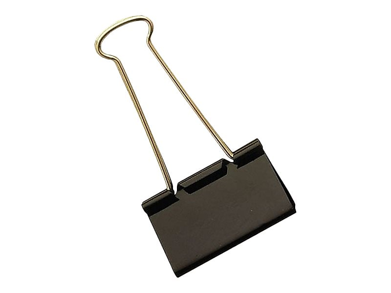 Staples Large Binder Clips, 1" Capacity, Black, 288/Carton (10669CT)