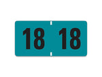 Smead ETYJ Color Coding Labels, 3/4" x 1 1/2", Light Blue with White Numerals, 500/Roll (68318)