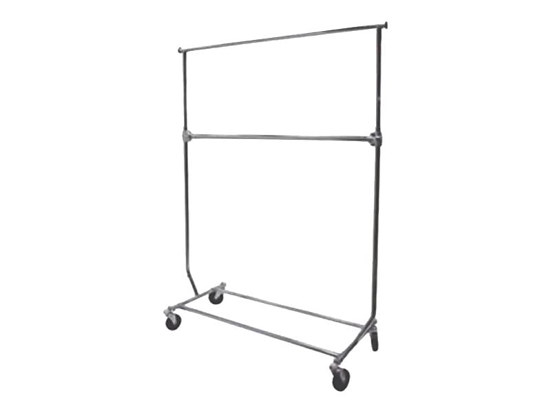 Nahanco 48" x 22.5" Single-Rail Garment Rack, Chrome Metal (RCS-1)