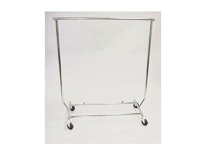 Nahanco 48" x 22.5" Single-Rail Garment Rack, Chrome Metal (RCS-1)