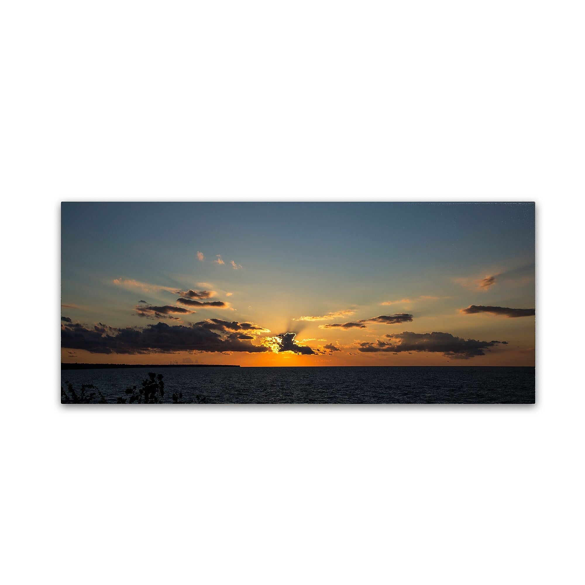 Trademark Fine Art Kurt Shaffer 'Sunset Horizon' 8" x 19" Canvas Stretched Art Print (190836008544)