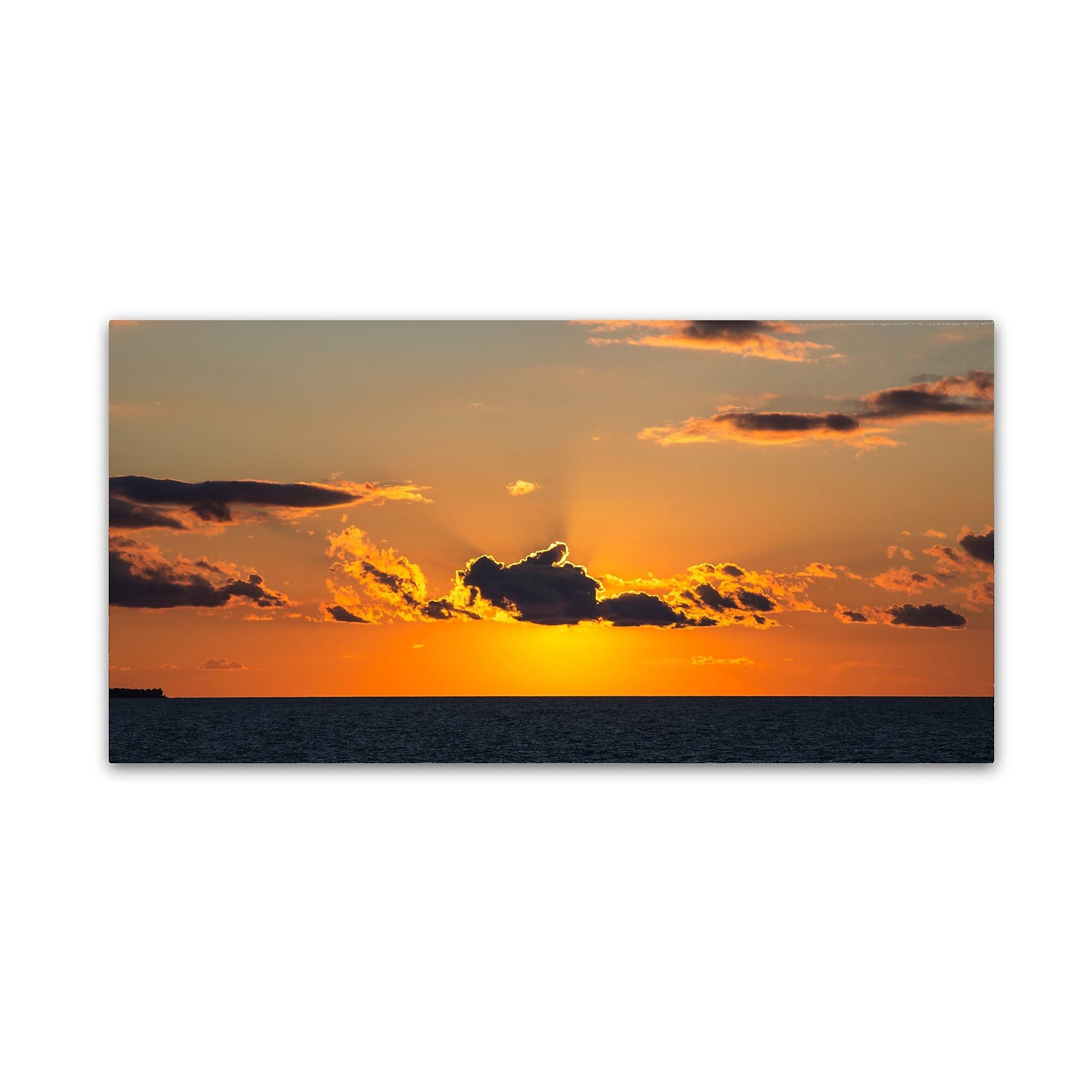 Trademark Fine Art Kurt Shaffer 'Sunset Beauty' 12" x 24" Canvas Stretched Art Print (190836008445)
