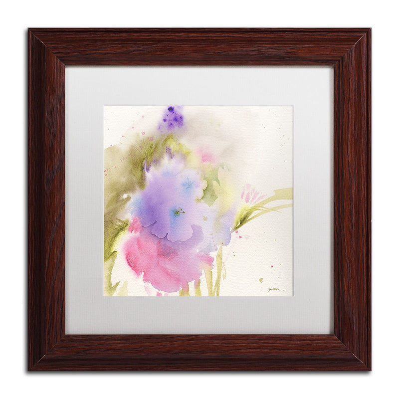 Trademark Fine Art Sheila Golden 'Purple Blooming' 11" x 11" Matted Framed Art Print (190836241132)