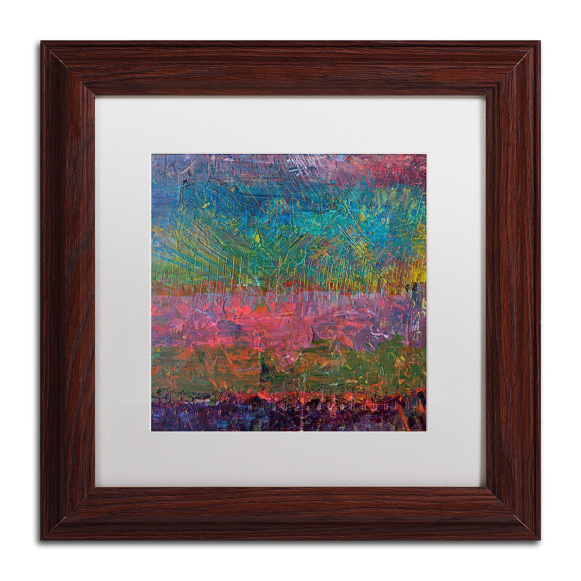 Trademark Fine Art Michelle Calkins 'Wildflowers' 11" x 11" Matted Framed Art Print (190836070329)