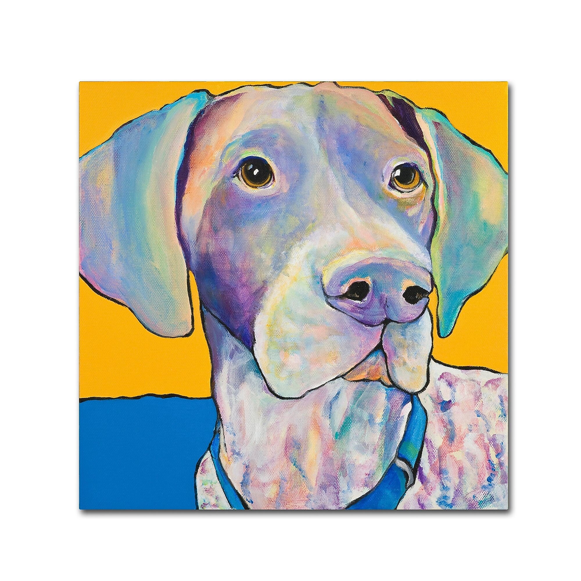 Trademark Fine Art Pat Saunders-White 'Blue' 18" x 18" Canvas Stretched (190836057160)
