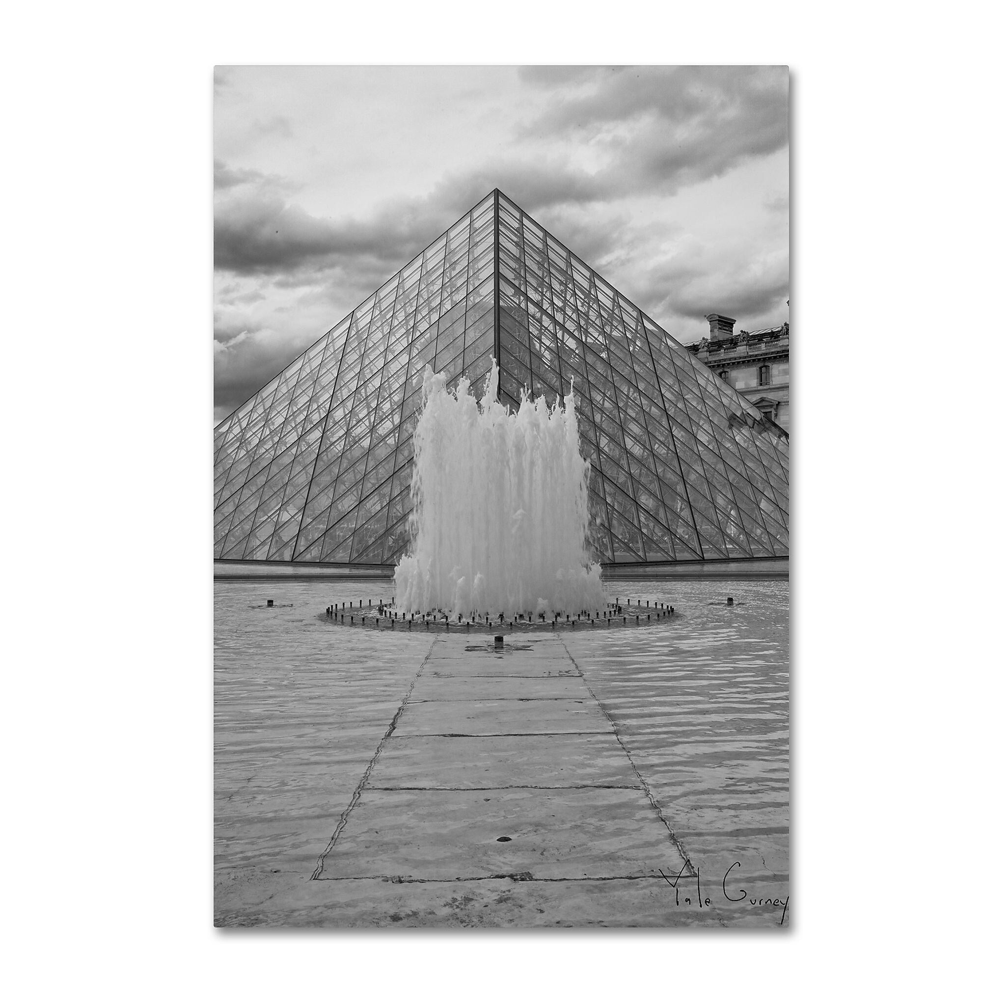 Trademark Fine Art Yale Gurney 'Paris Deux - Louvre' 12" x 19" Canvas Stretched Art Print (190836242658)