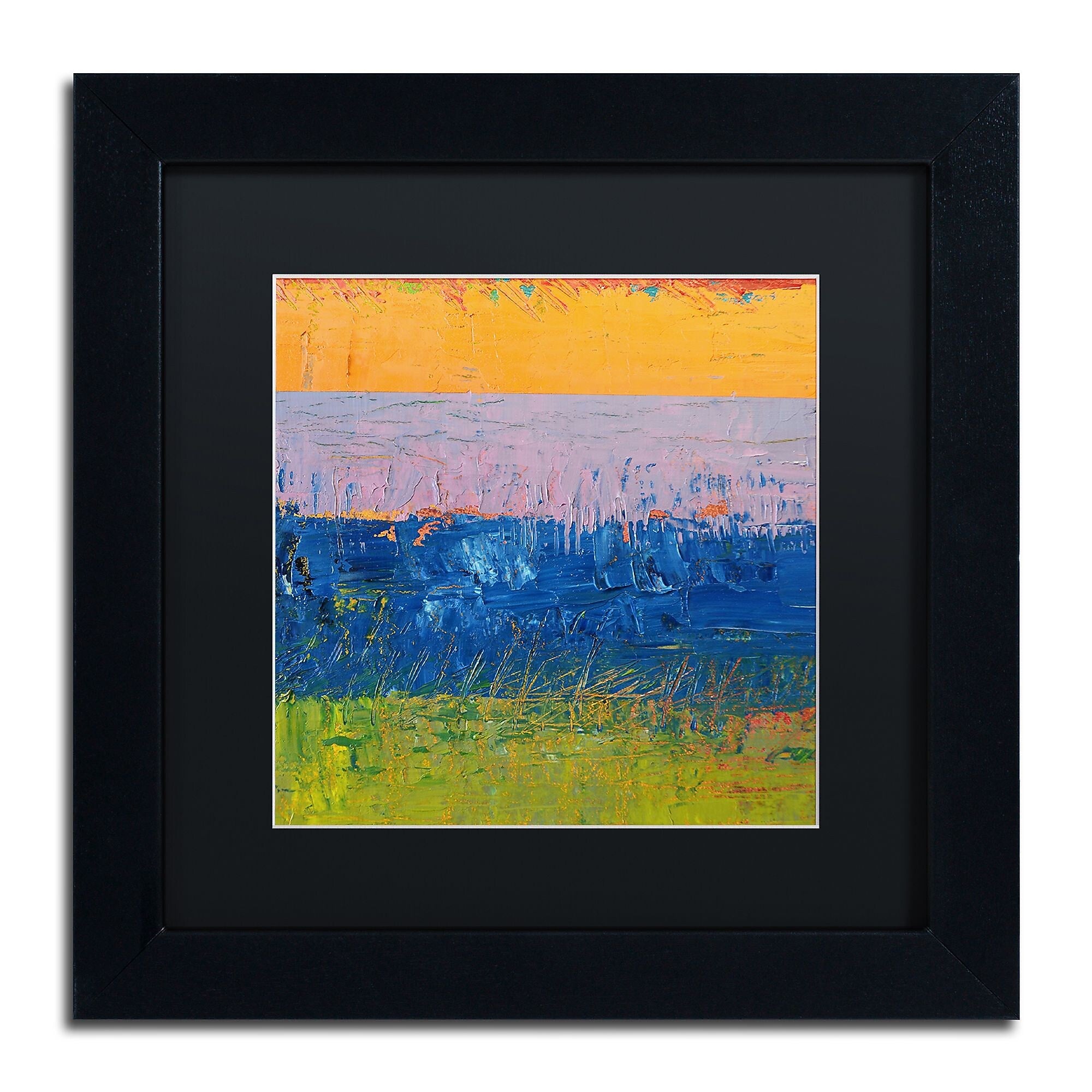 Trademark Fine Art Michelle Calkins 'Thistle Field' 11" x 11" Matted Framed Art Print (190836100743)
