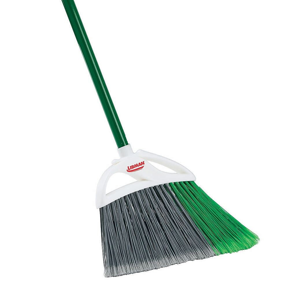 Libman Large Precision Angle 13" Broom, Steel Handle, 6/Pack (205)
