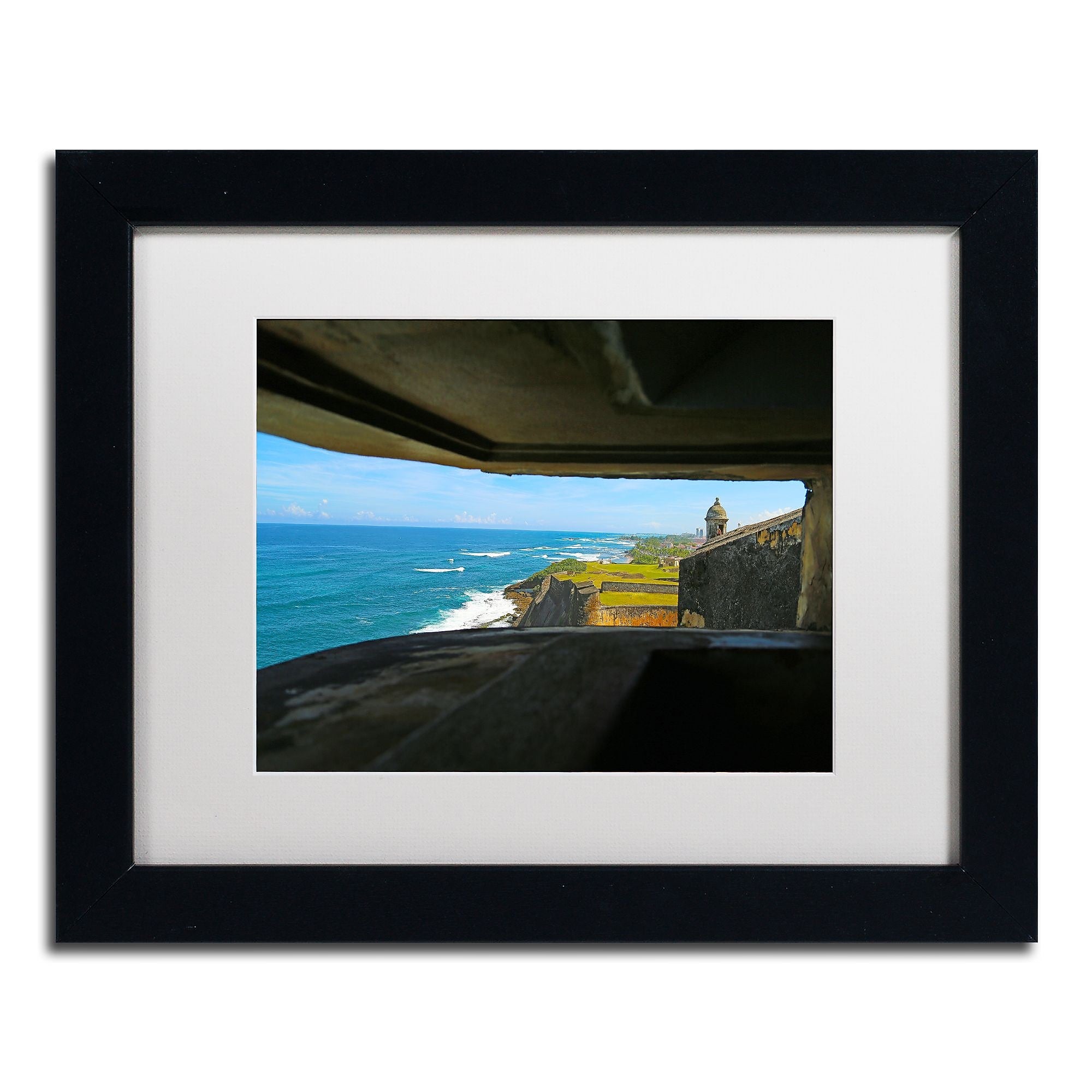 Trademark Fine Art CATeyes 'Castillo San Felipe del Morro 9' 11" x 14" Matted Framed Art Print (190836035144)