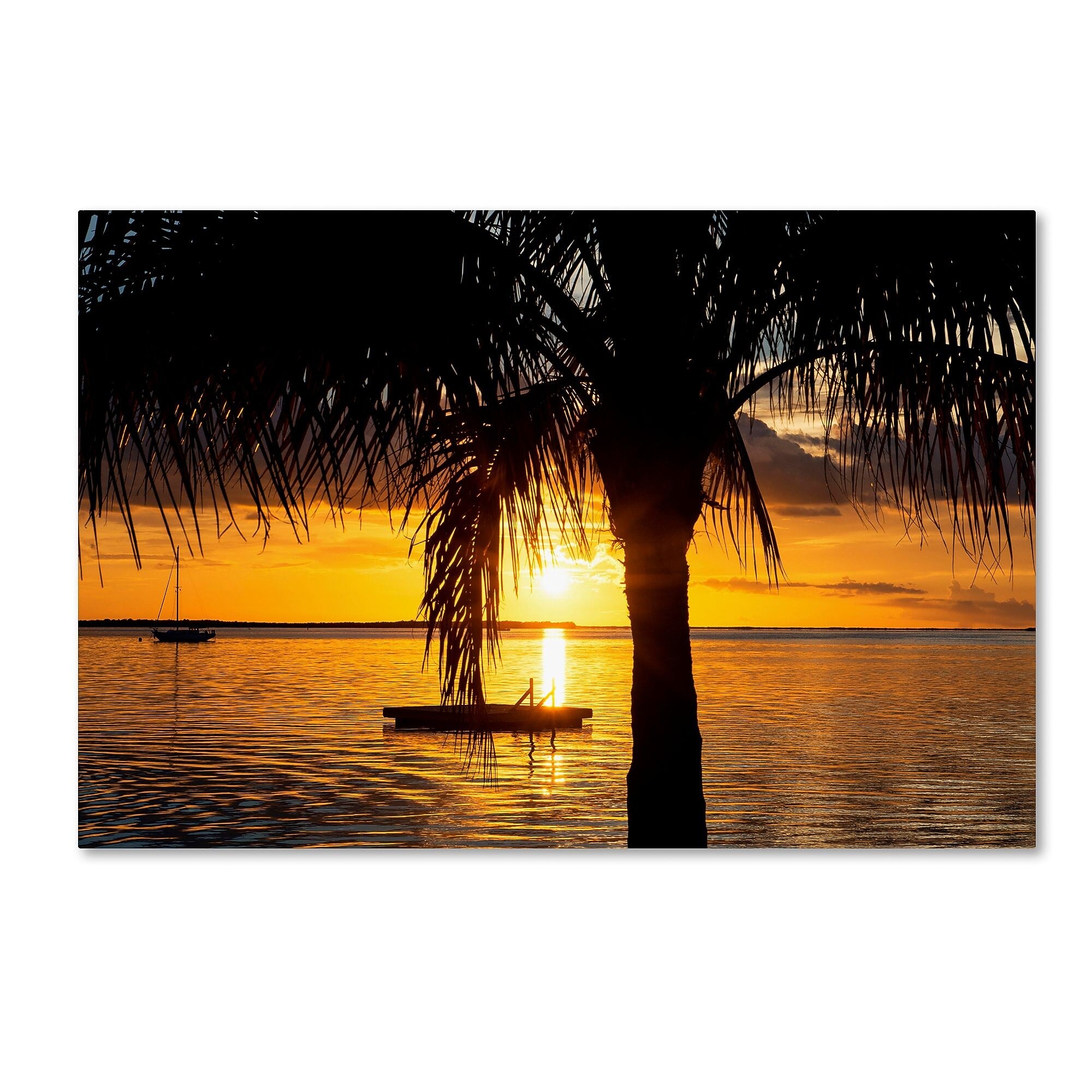 Trademark Fine Art Philippe Hugonnard 'Peaceful Sunset' 12" x 19" Canvas Stretched Art Print (190836119400)