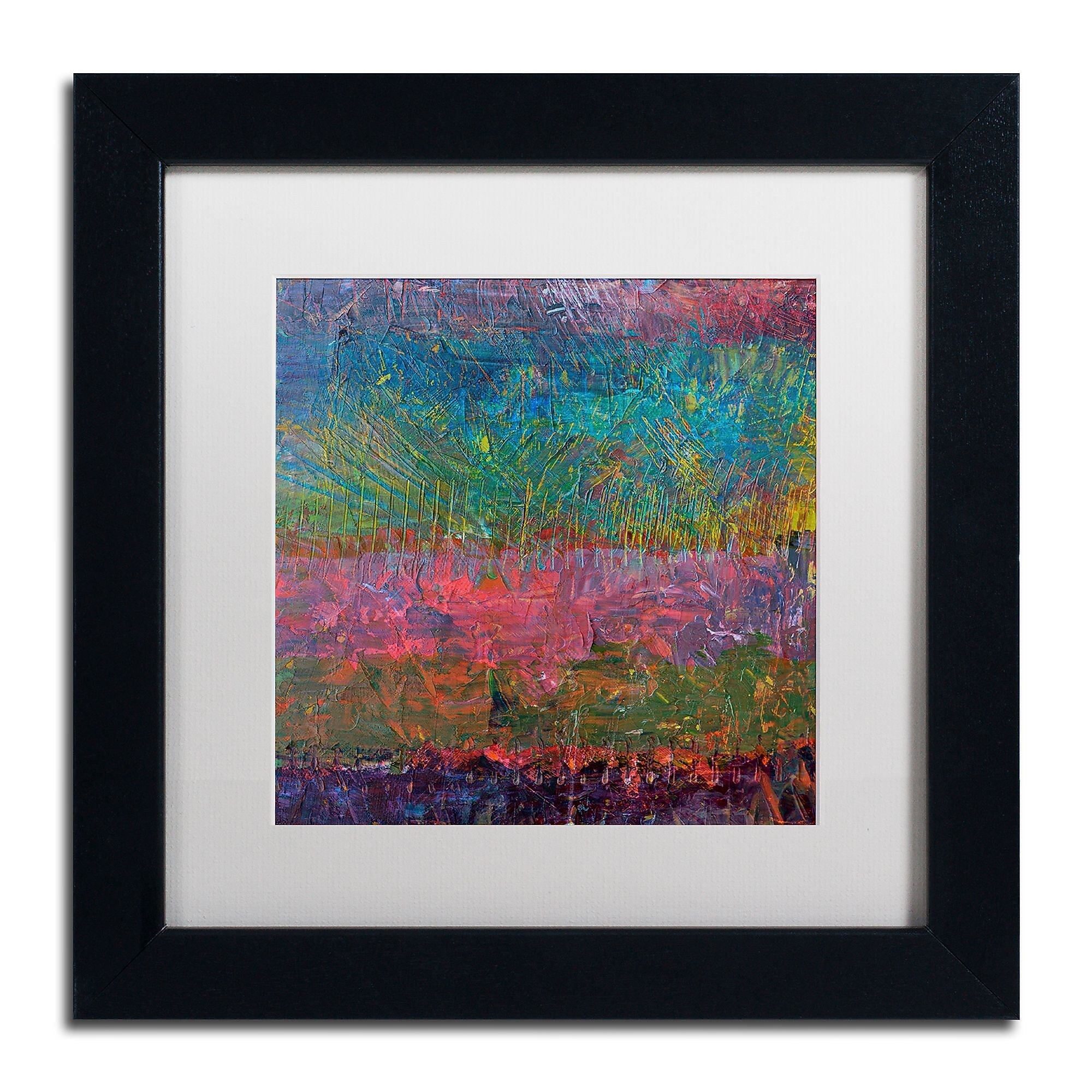Trademark Fine Art Michelle Calkins 'Wildflowers' 11" x 11" Matted Framed Art Print (190836070190)