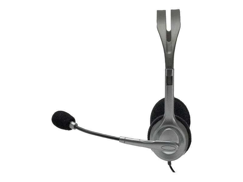 Logitech H111 3.5mm Stereo Computer Headset, On-Ear, Black (981-000612)