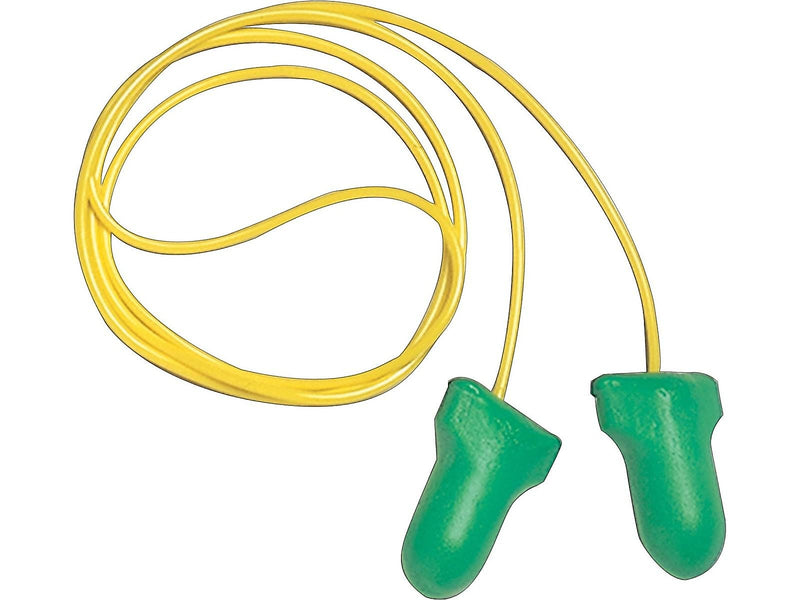 Howard Leight Max Lite Corded Earplugs, 30 dB, Green/Yellow, 100/Box (LPF-30)
