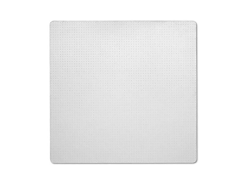 AbilityOne Industries Carpet & Hard Floor Chair Mat, 60" x 60", Medium-Pile, Clear (NSN1516518)
