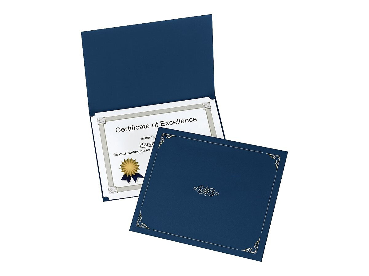 Oxford Certificate Holders, 11.25" x 8.75", Dark Blue, 5/Pack (29900235BGD)