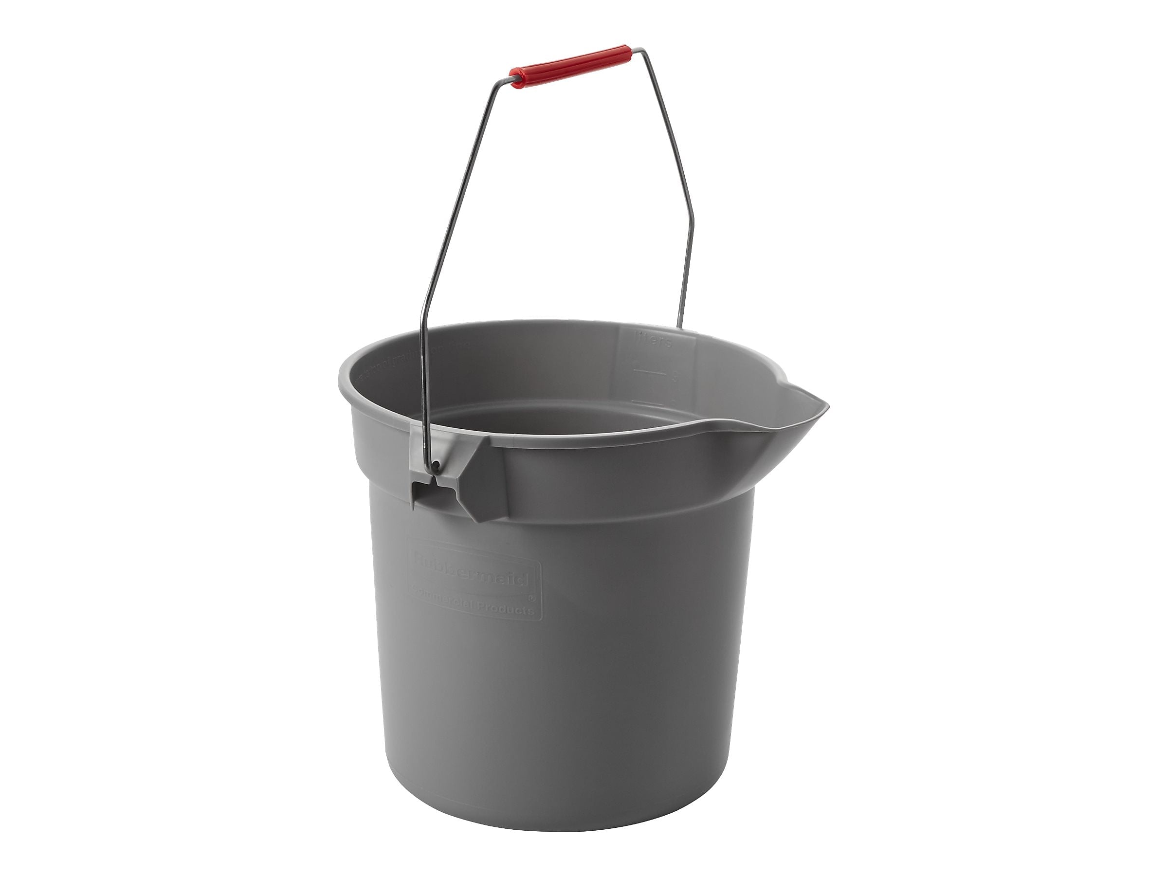 Rubbermaid Brute Plastic Bucket, 10 Quart, Gray (FG296300GRAY)
