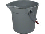 Rubbermaid Brute Plastic Bucket, 10 Quart, Gray (FG296300GRAY)