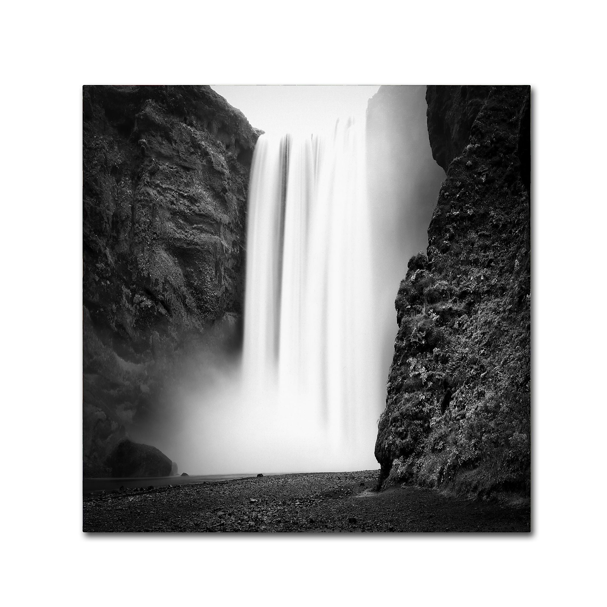 Trademark Fine Art Philippe Sainte-Laudy 'Skogafoss' 14" x 14" Canvas Stretched Art Print (190836324422)