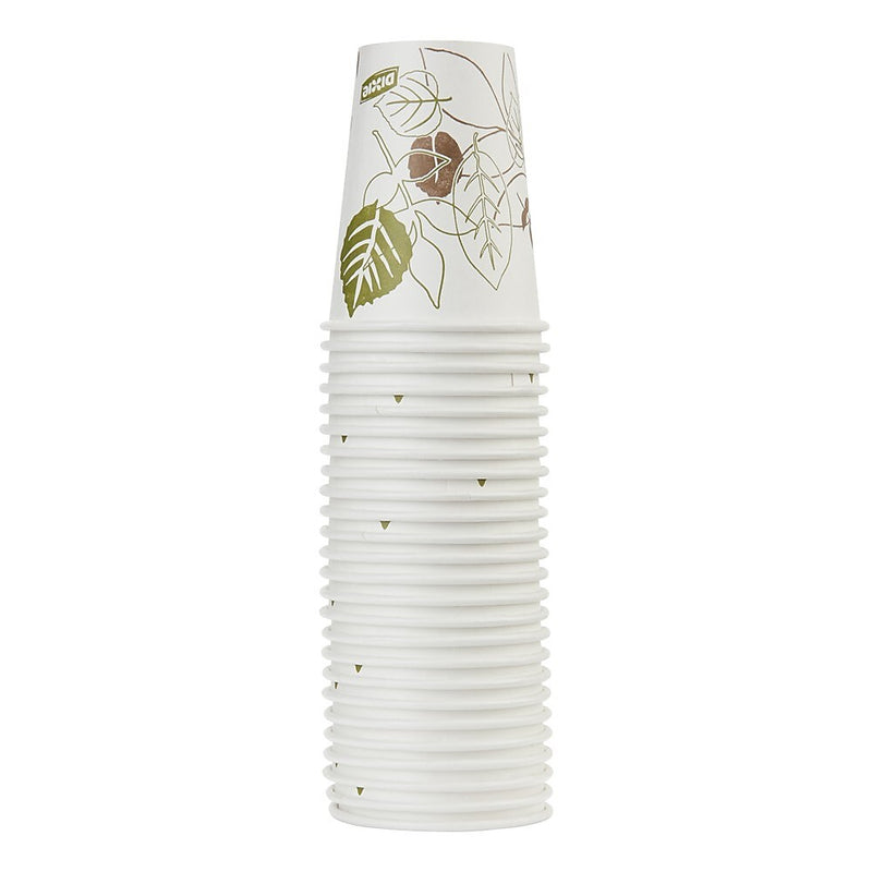 GP PRO Dixie WiseSize Paper Hot Cup, 8 oz, Pathways, Pack of 500 (2338WSCT)