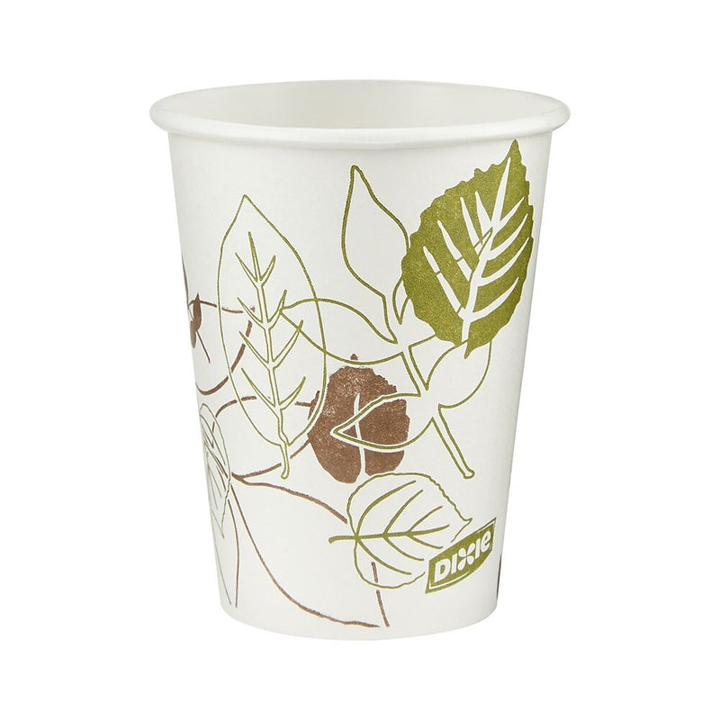GP PRO Dixie WiseSize Paper Hot Cup, 8 oz, Pathways, Pack of 500 (2338WSCT)