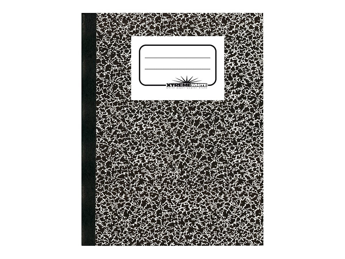 National Brand 1-Subject Composition Notebooks, 7.87" x 10", College Ruled, 80 Sheets, Black (43461)