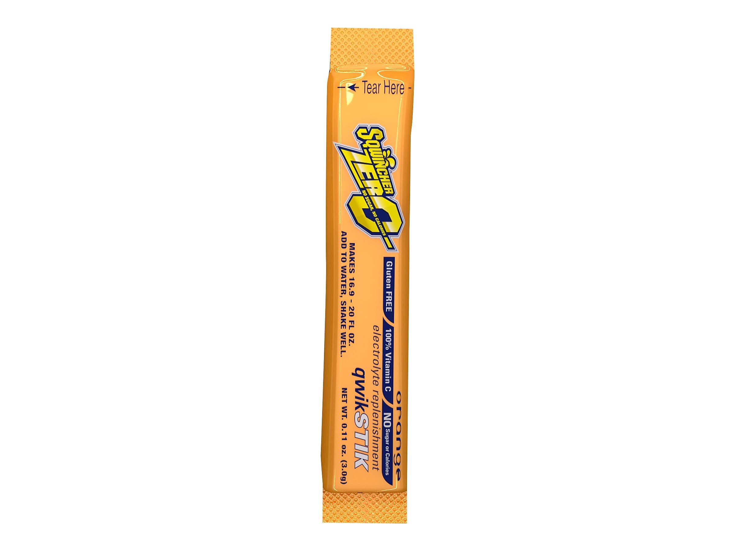Sqwincher ZERO Qwik Stik Orange Powdered Sports Drink, 0.11 Oz., 50/Pack (060100-OR)