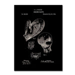 Trademark Fine Art Claire Doherty 'Boxing Gloves Patent 1894 Black' 14" x 19" Canvas Stretched (886511939196)