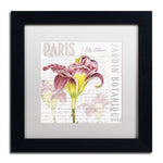 Trademark Fine Art Jennifer Redstreake 'Paris Botanique Lily Burgundy' 11" x 11" Matted Framed (886511944039)